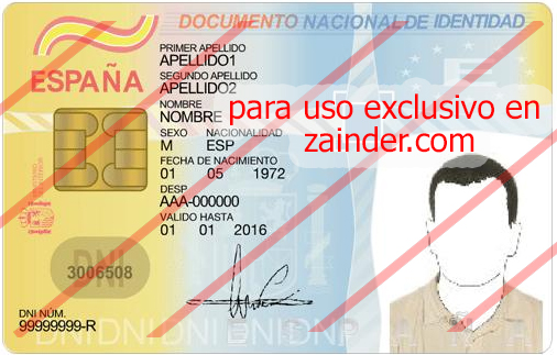 plantilla dni marca agua zainder